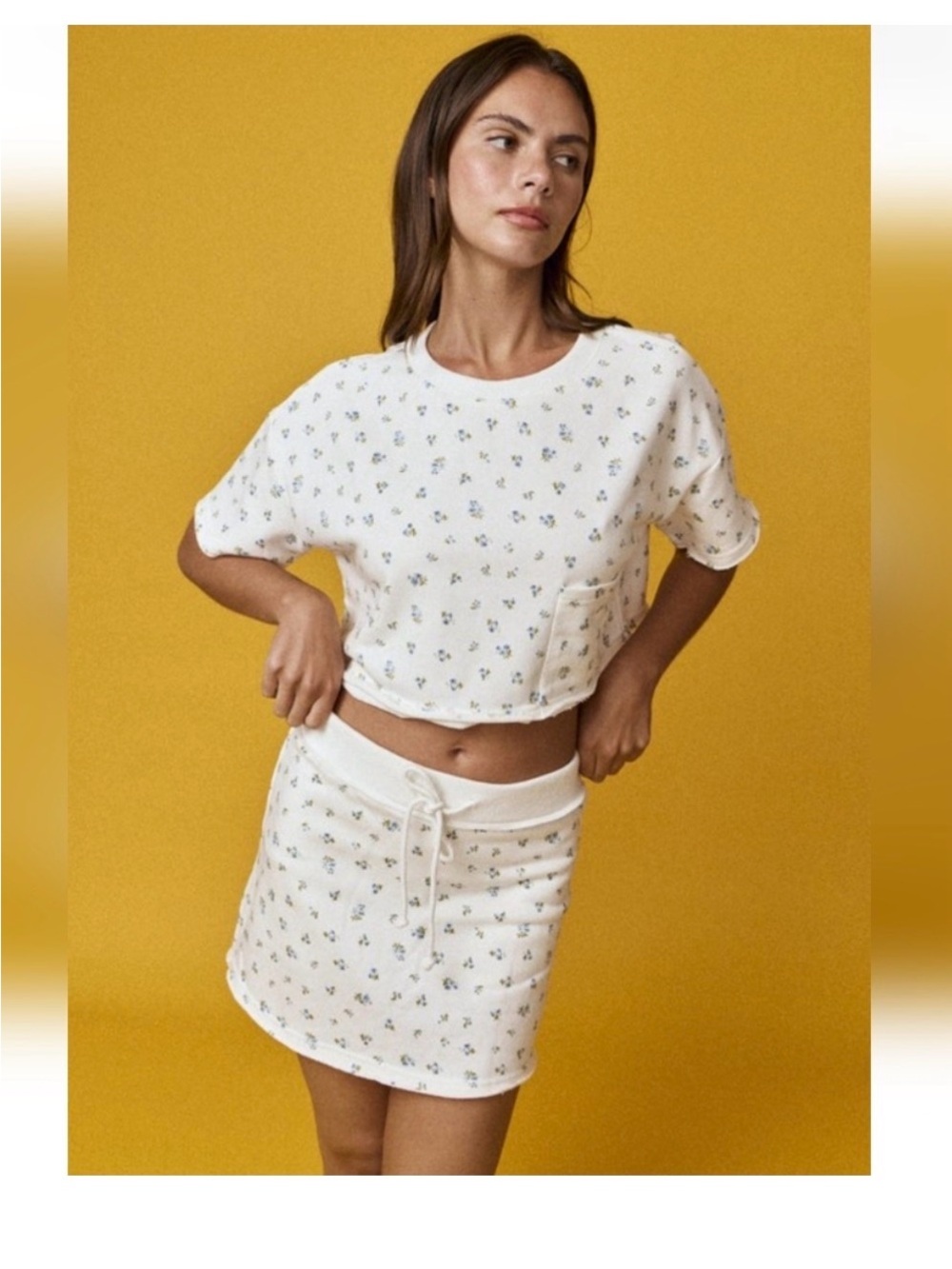 🆕💖Floral Dreams Cream Skort Set
